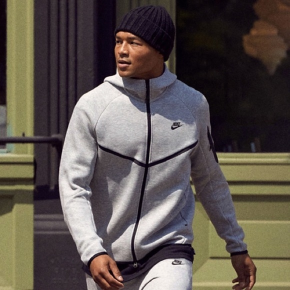 NIKE Fleece Windrunner Full-Zip Jacket Red Label Black and Gray Zip-Up Size XL - Picture 6 of 6